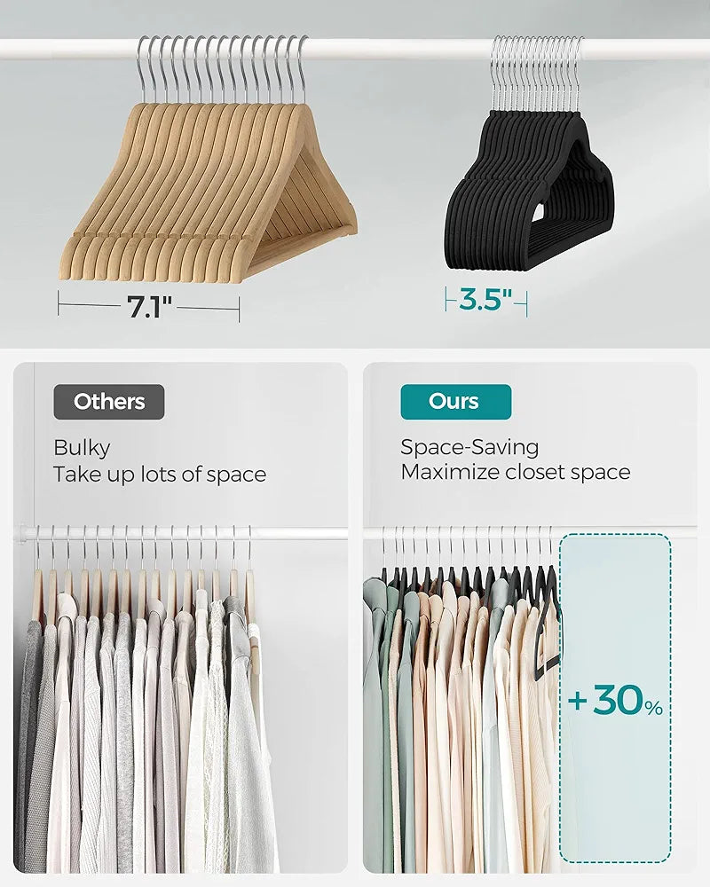 Premium Velvet Hangers – 50 Pack